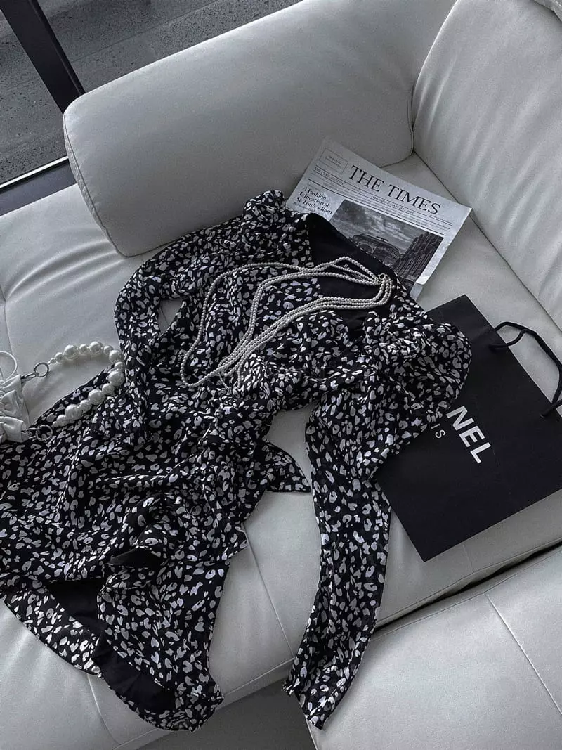 Rare Closet - Korean Women Fashion - #restrostyle - Leopard One-piece - 3