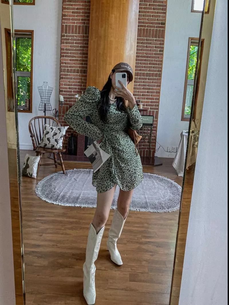 Rare Closet - Korean Women Fashion - #shopsmall - Leopard One-piece - 5