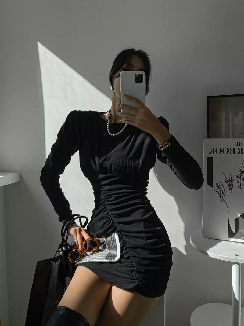 Rare Closet - Korean Women Fashion - #thelittlethings - Glem Shirring One-piece - 11