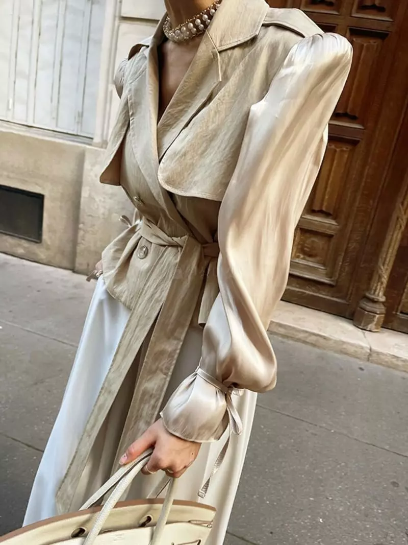 Rare Closet - Korean Women Fashion - #thelittlethings - Twinkle Trench Jacket - 3