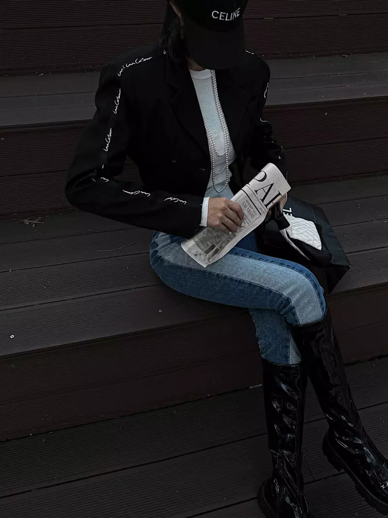 Rare Closet - Korean Women Fashion - #vintageinspired - Lettering Jacket - 7