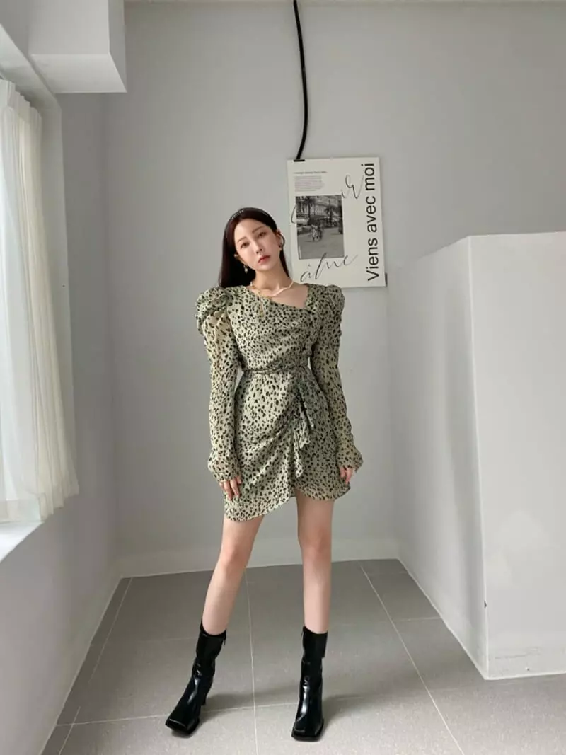 Rare Closet - Korean Women Fashion - #vintagekidsstyle - Leopard One-piece