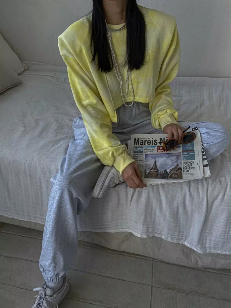Rare Closet - Korean Women Fashion - #womensfashion - Tie Dye Crop Sweatshirt - 11