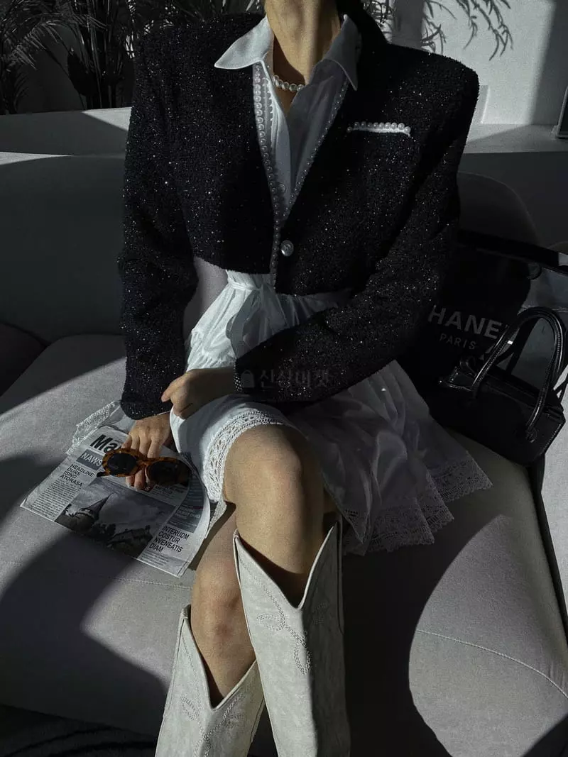 Rare Closet - Korean Women Fashion - #womensfashion - Pearl Twid Jacket