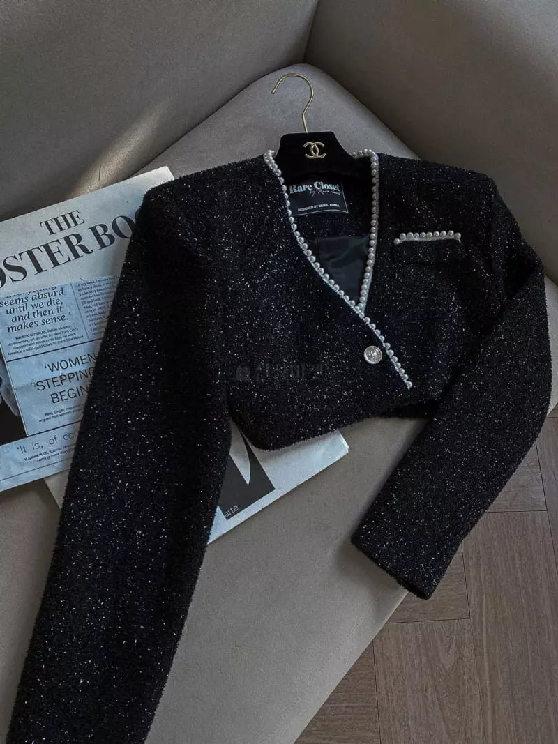 Rare Closet - Korean Women Fashion - #womensfashion - Pearl Twid Jacket - 9