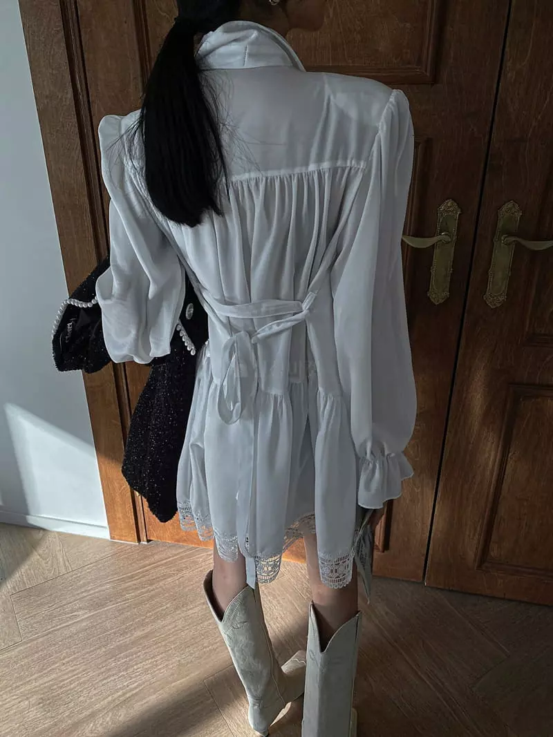 Rare Closet - Korean Women Fashion - #womensfashion - Brondy Lace One-piece - 5