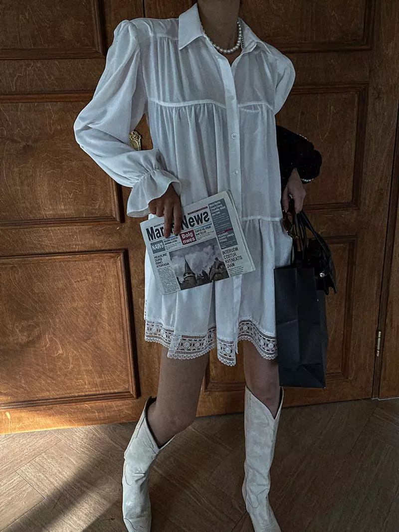 Rare Closet - Korean Women Fashion - #womensfashion - Brondy Lace One-piece - 7
