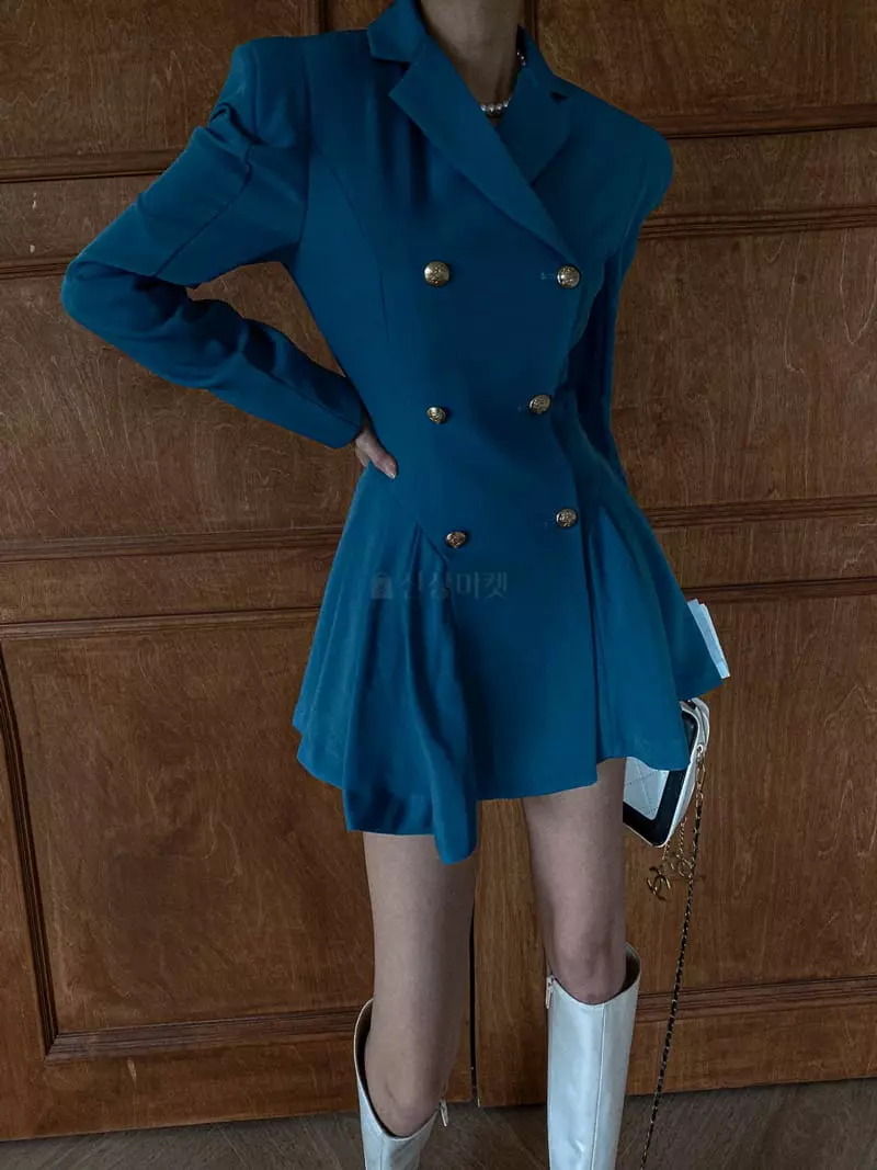 Rare Closet - Korean Women Fashion - #womensfashion - Bov Pleates Jacket One-piece - 2