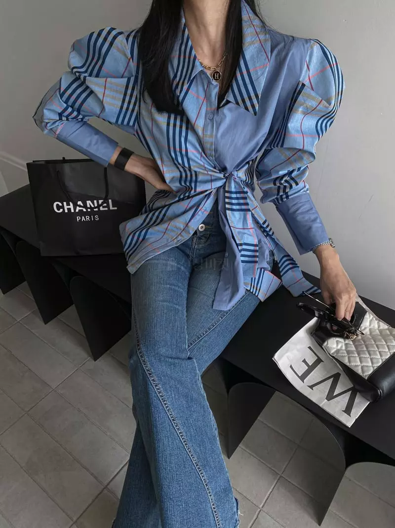 Rare Closet - Korean Women Fashion - #womensfashion - Bubery Wrap Shirt - 3