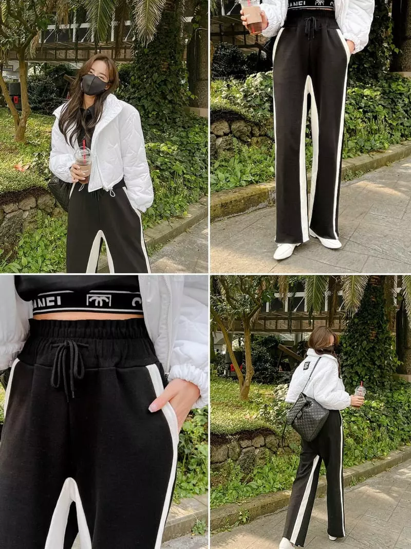 Rare Closet - Korean Women Fashion - #momslook - Color Wide Pants - 4