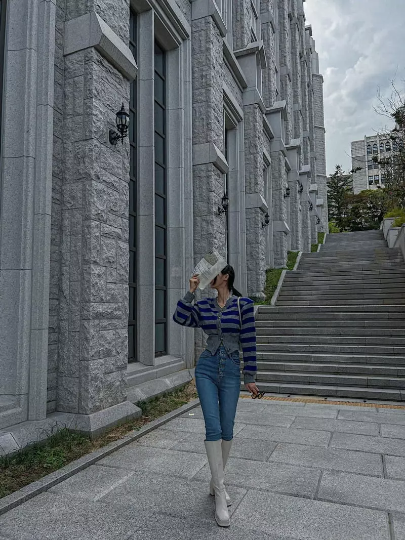 Rare Closet - Korean Women Fashion - #womensfashion - May Stripes Cardigan - 9