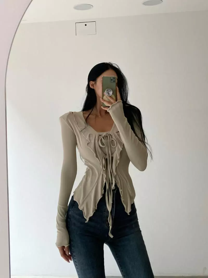Rare Closet - Korean Women Fashion - #womensfashion - Loe Frill Cardigan - 7