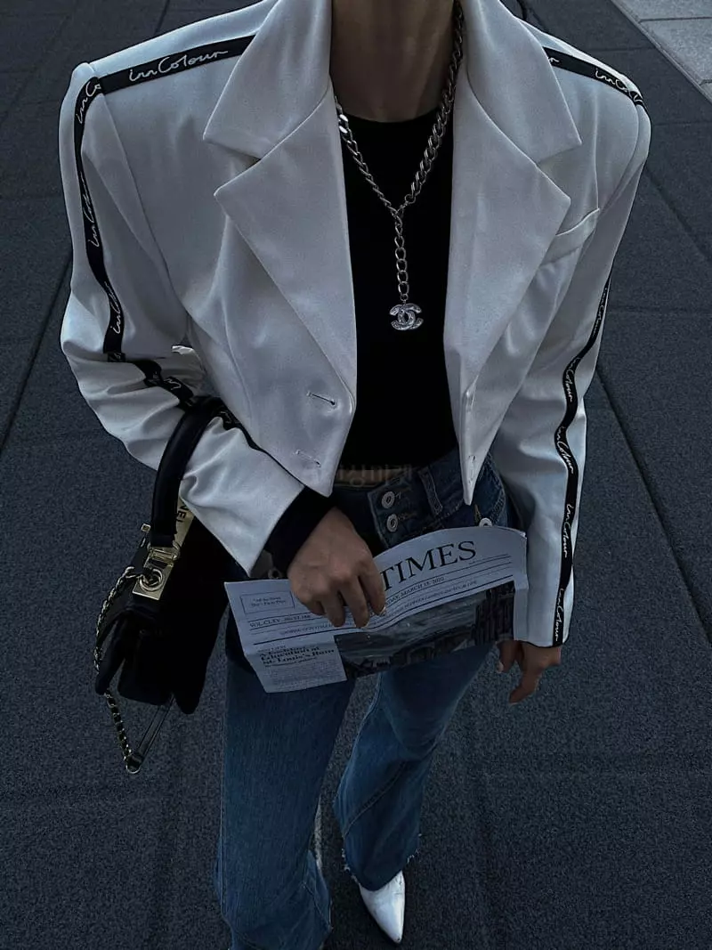 Rare Closet - Korean Women Fashion - #womensfashion - Lettering Jacket - 2