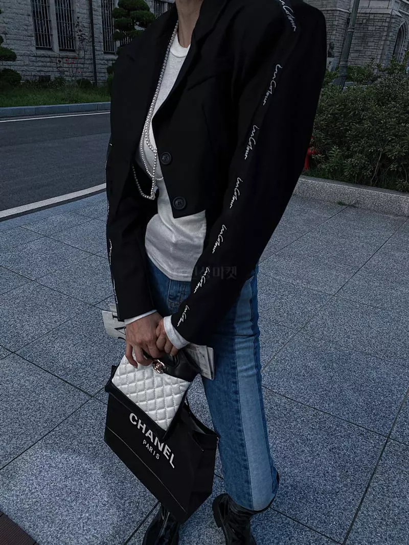 Rare Closet - Korean Women Fashion - #womensfashion - Lettering Jacket - 6