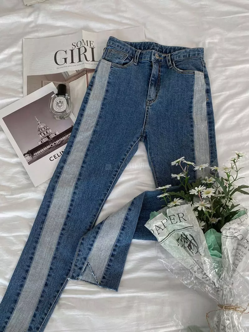 Rare Closet - Korean Women Fashion - #womensfashion - Line Skinny Pants - 5
