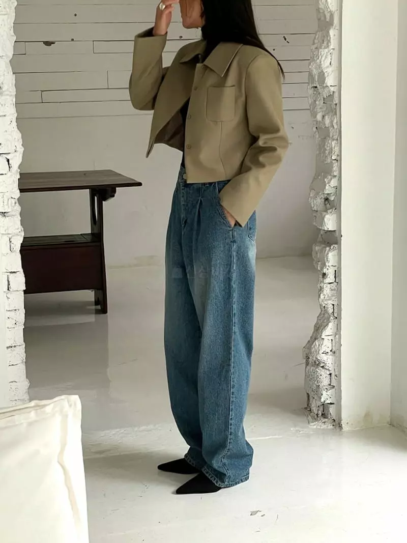 Ravi - Korean Women Fashion - #momslook - Pintuck Jeans - 10