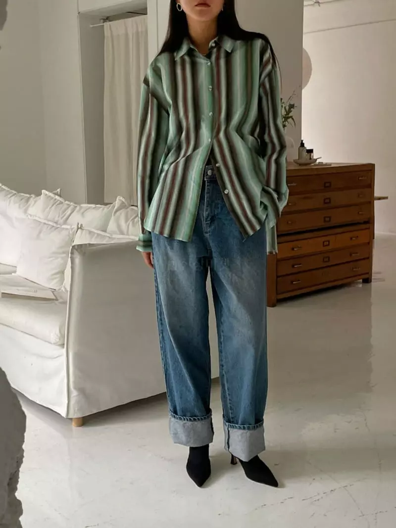 Ravi - Korean Women Fashion - #momslook - Pintuck Jeans - 2