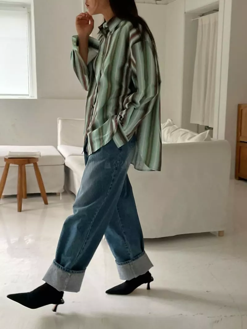 Ravi - Korean Women Fashion - #womensfashion - Pintuck Jeans - 4