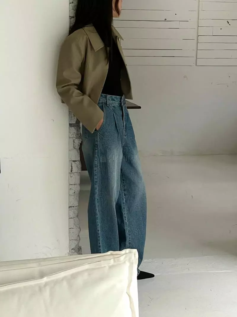 Ravi - Korean Women Fashion - #momslook - Pintuck Jeans - 8