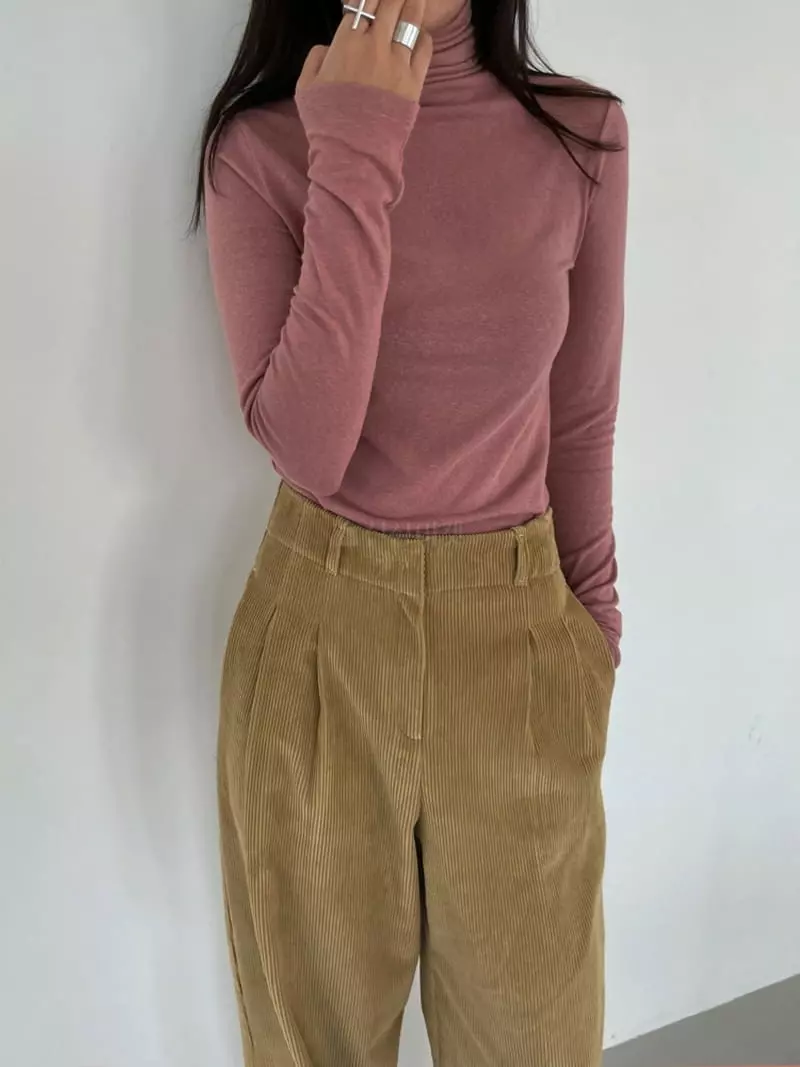 Ravi - Korean Women Fashion - #womensfashion - Arc Turtleneck Tee - 4