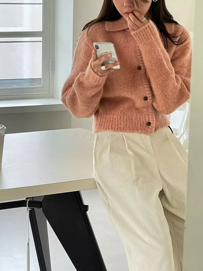 Ravi - Korean Women Fashion - #momslook - Butter Collar Cardigan - 5