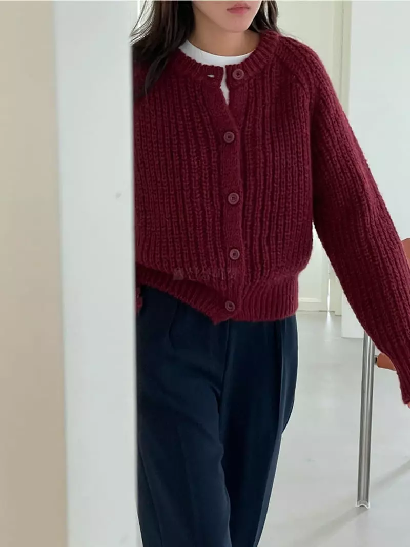 Ravi - Korean Women Fashion - #momslook - Mohair Hazzi Cardigan
