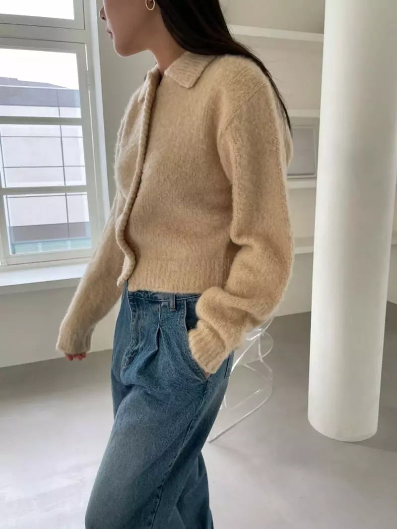 Ravi - Korean Women Fashion - #pursuepretty - Butter Collar Cardigan - 9