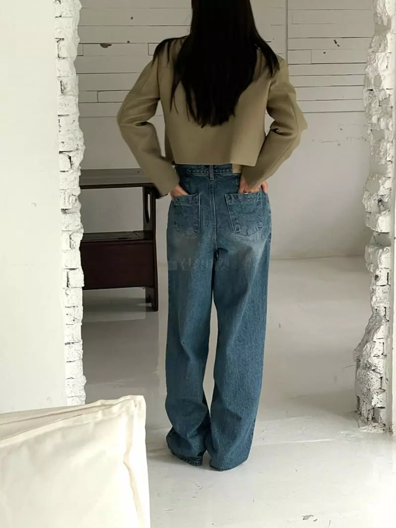 Ravi - Korean Women Fashion - #womensfashion - Pintuck Jeans - 9