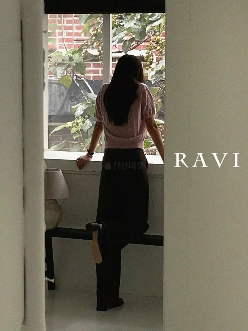 Ravi - Korean Women Fashion - #womensfashion - Cash V Knit Tee - 8