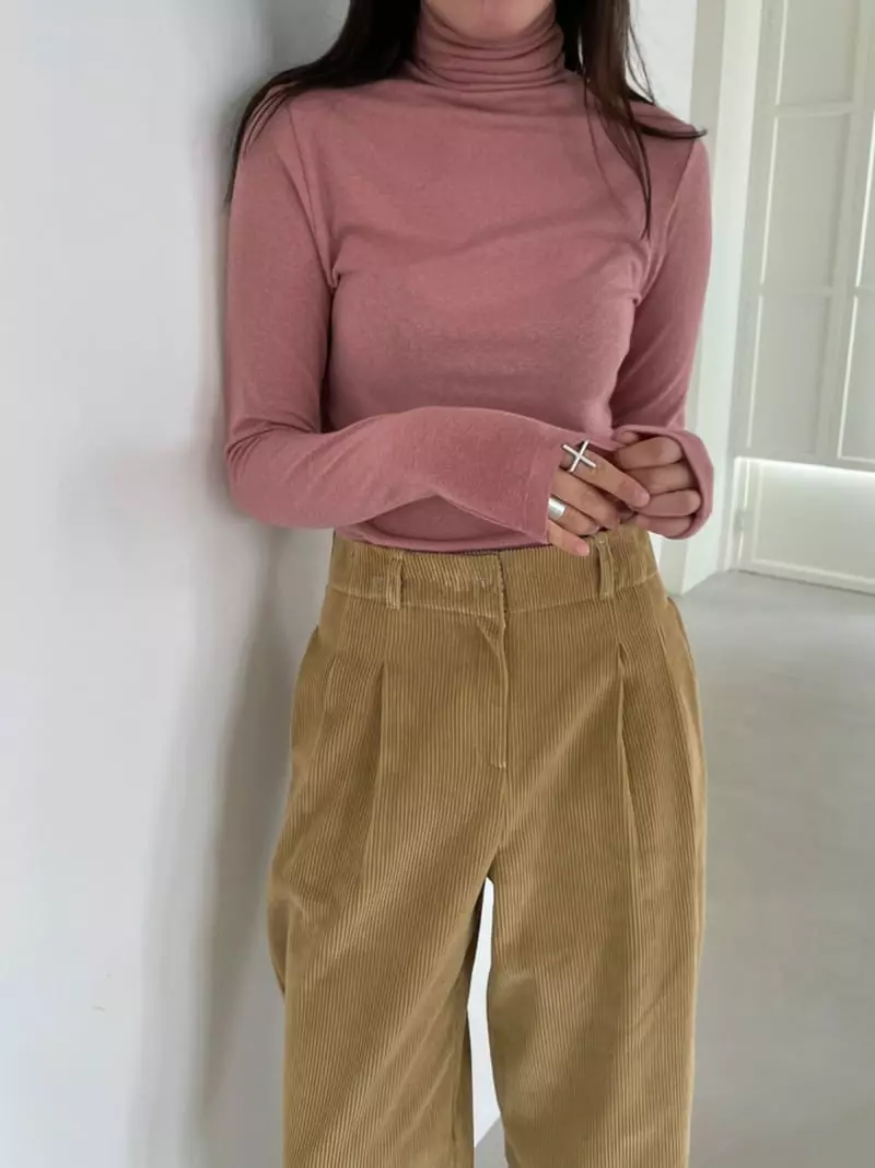 Ravi - Korean Women Fashion - #womensfashion - Arc Turtleneck Tee - 5