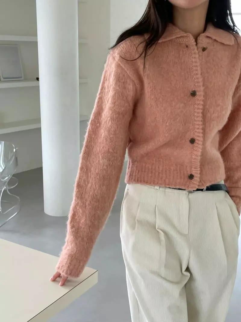 Ravi - Korean Women Fashion - #womensfashion - Butter Collar Cardigan - 2