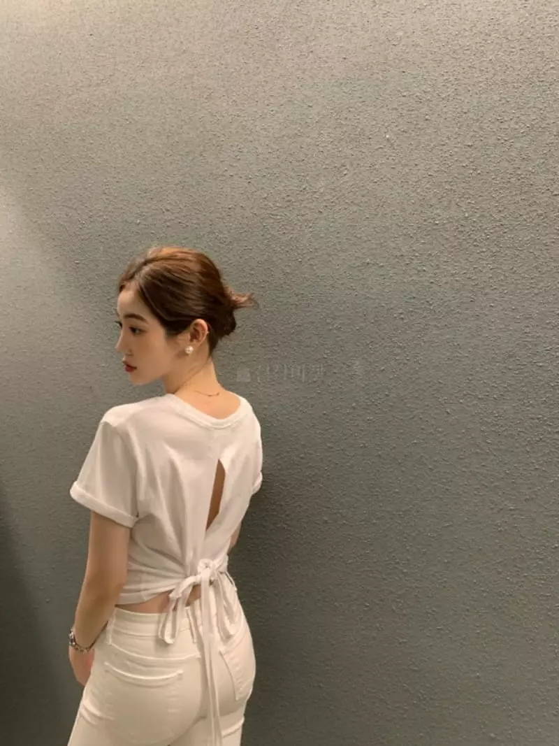 Recover - Korean Women Fashion - #momslook - Jenny Wrap Tee