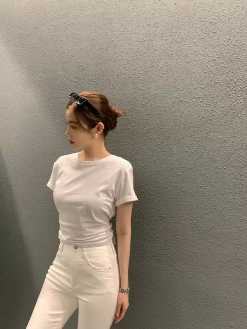 Recover - Korean Women Fashion - #momslook - Jenny Wrap Tee - 3