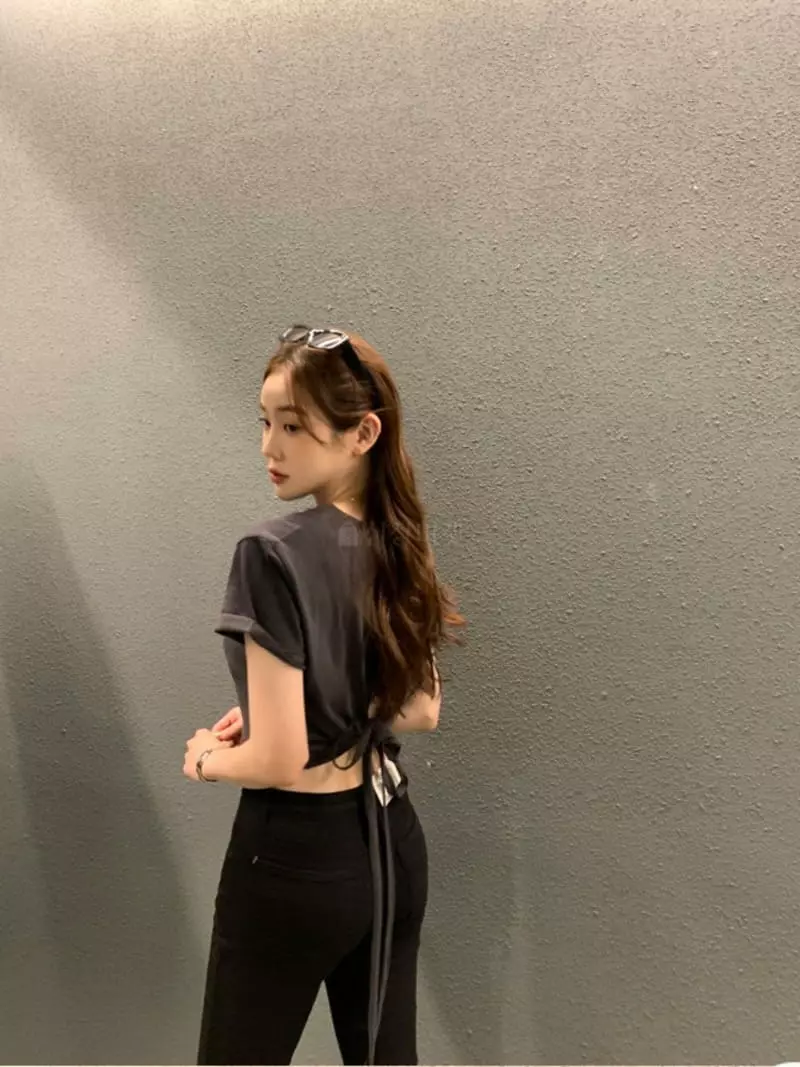 Recover - Korean Women Fashion - #momslook - Jenny Wrap Tee - 7