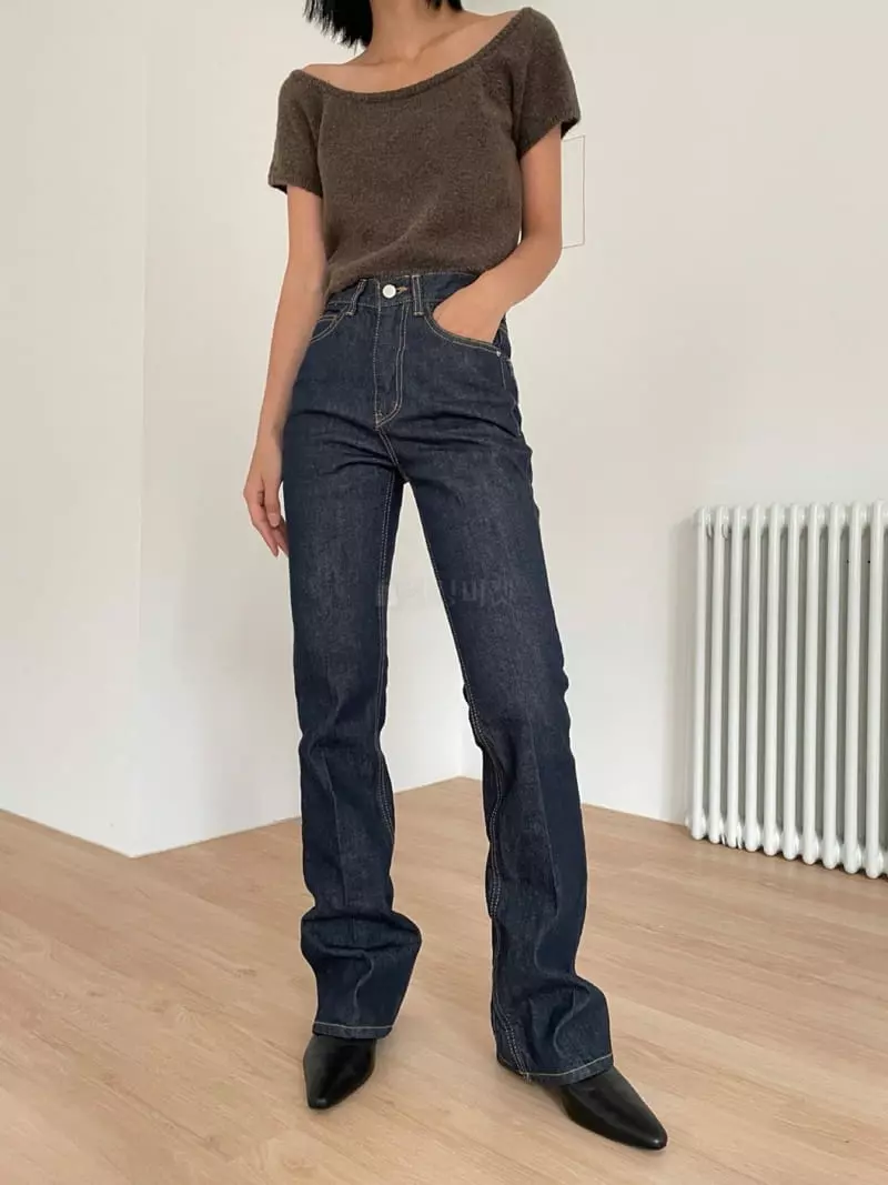 Recover - Korean Women Fashion - #momslook - Square Knit Tee - 4