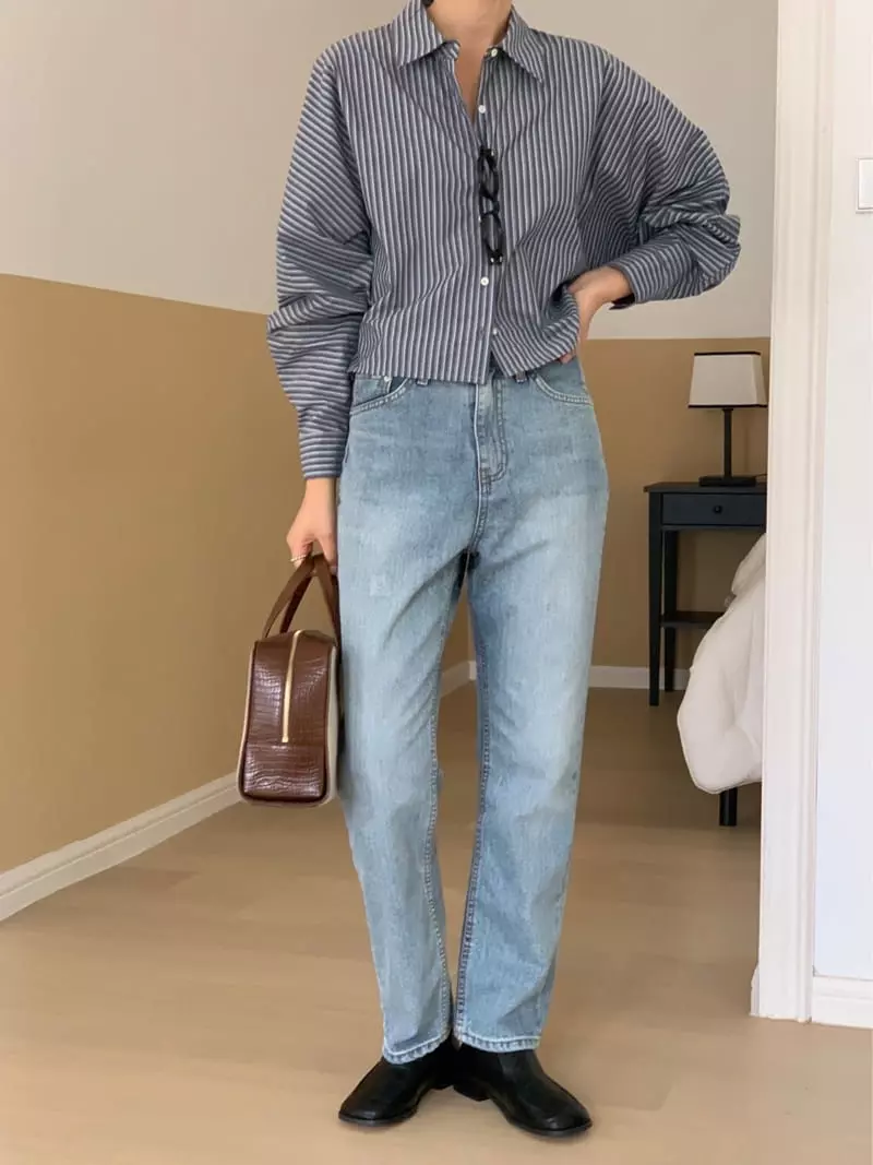 Refleur - Korean Women Fashion - #momslook - Wished Jeans - 5