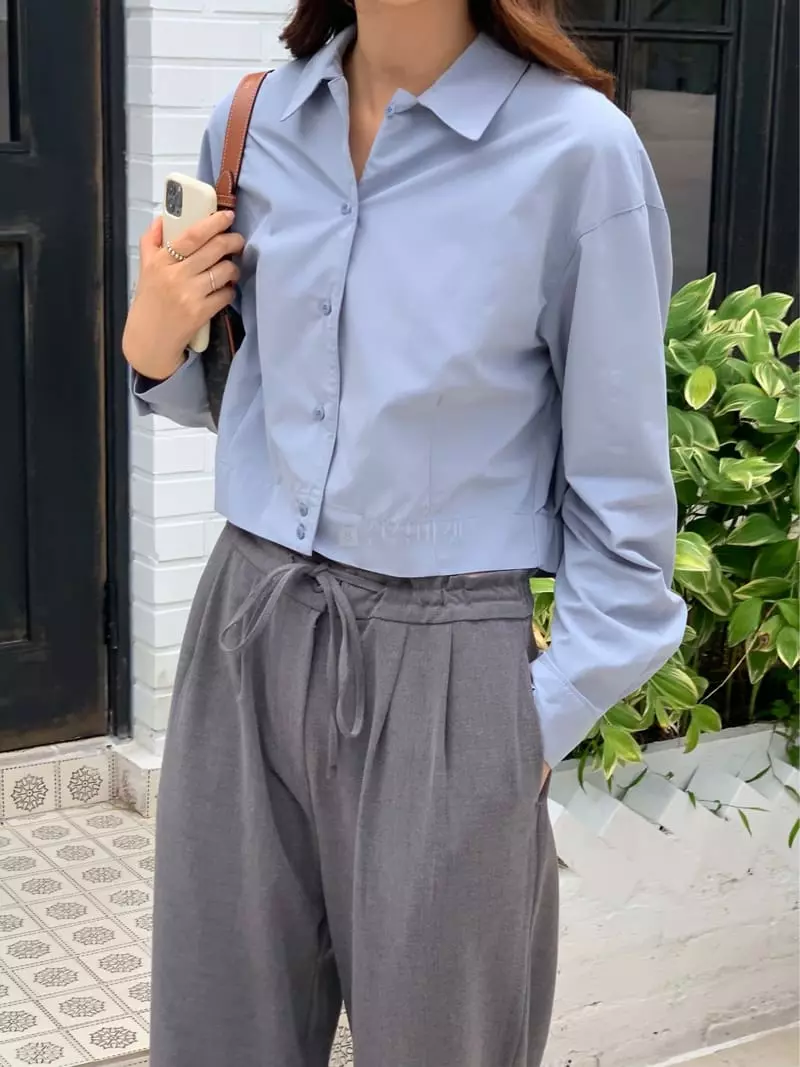 Refleur - Korean Women Fashion - #momslook - Moena Crop Shirt - 6