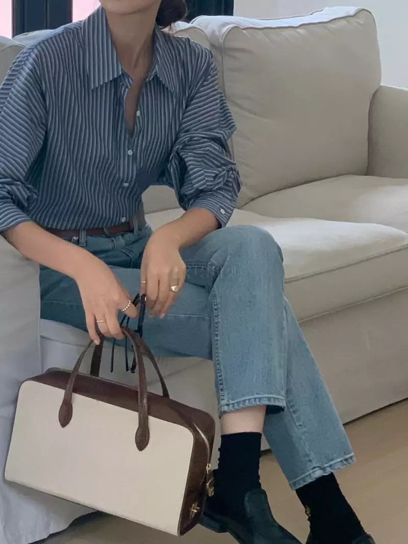 Refleur - Korean Women Fashion - #pursuepretty - Roni Stripes Shirt - 8