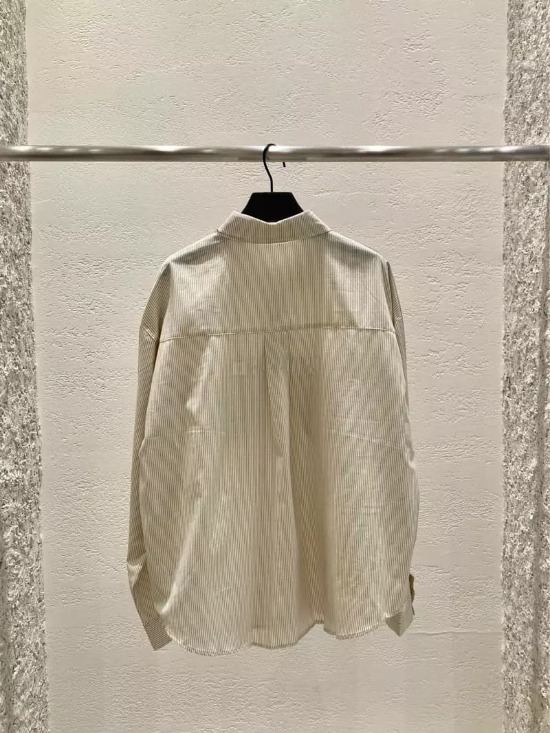 Refleur - Korean Women Fashion - #shopsmall - Stripes Slit Pocket Shirt - 2