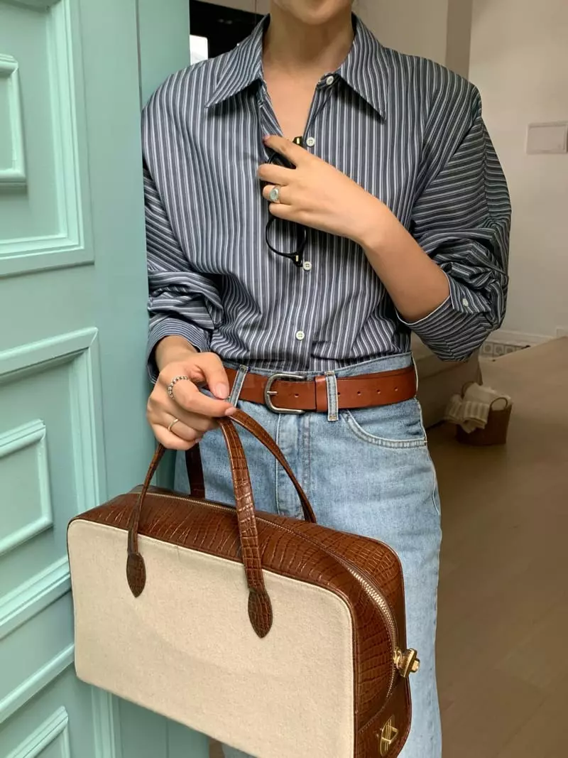 Refleur - Korean Women Fashion - #vintageinspired - Roni Stripes Shirt - 6