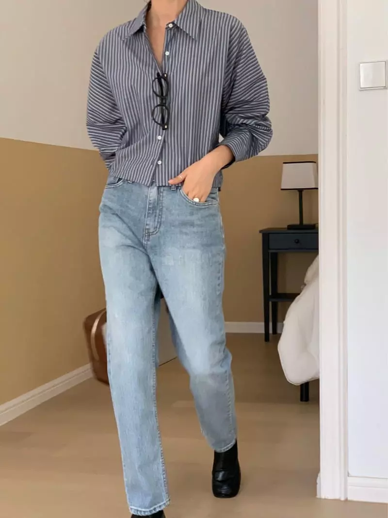 Refleur - Korean Women Fashion - #momslook - Wished Jeans - 4