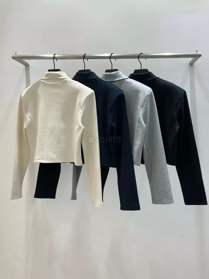 Refleur - Korean Women Fashion - #womensfashion - Sai Collar Zip-up
