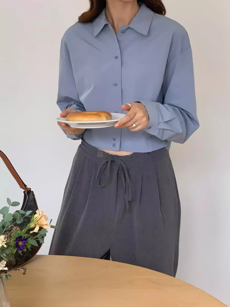 Refleur - Korean Women Fashion - #womensfashion - Moena Crop Shirt