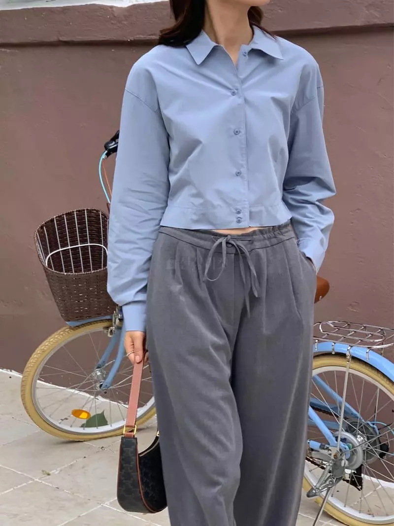 Refleur - Korean Women Fashion - #womensfashion - Moena Crop Shirt - 5