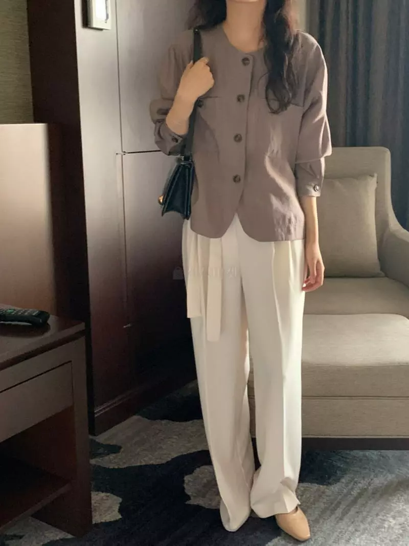 Renouveau - Korean Women Fashion - #momslook - Jacket Blouse - 2