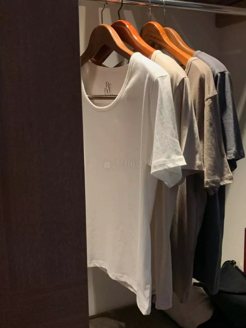 Renouveau - Korean Women Fashion - #momslook - U Neck Tee - 9