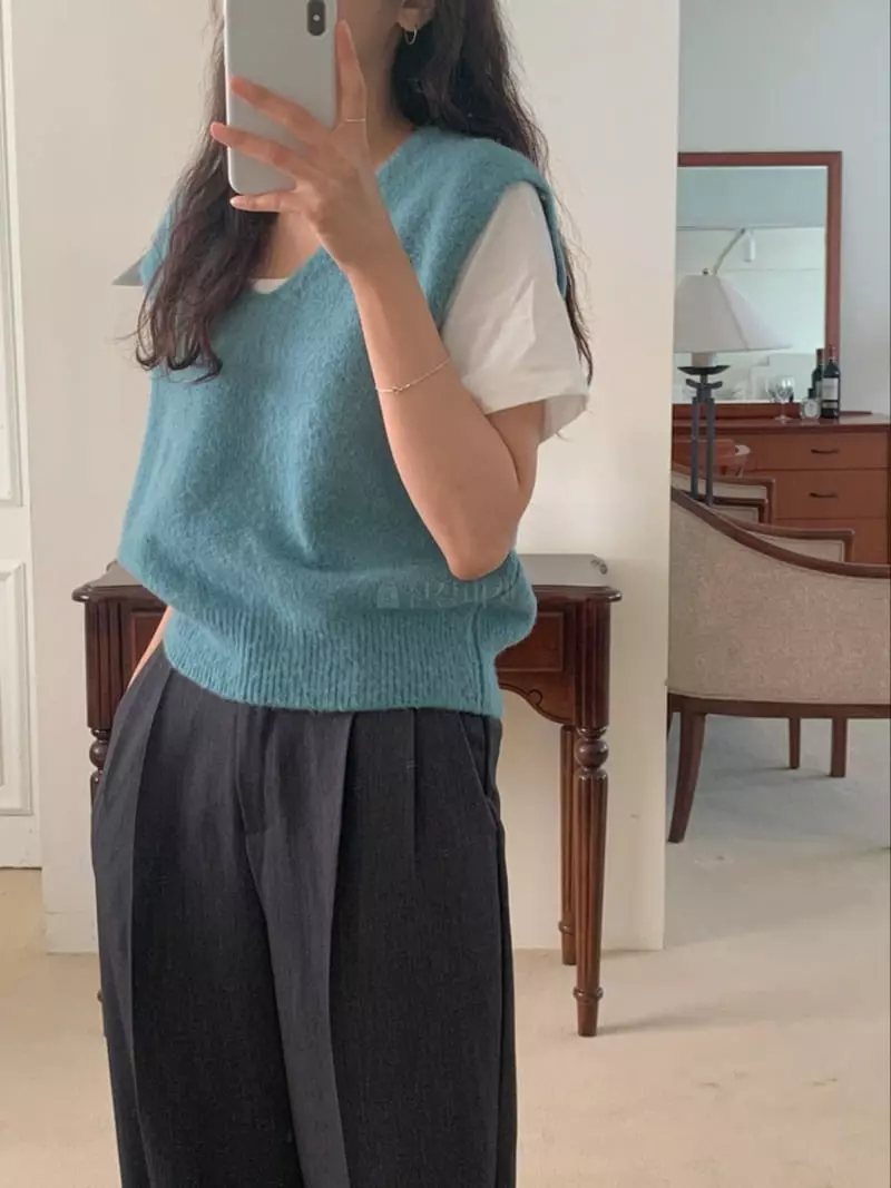 Renouveau - Korean Women Fashion - #momslook - Brush Vest - 3