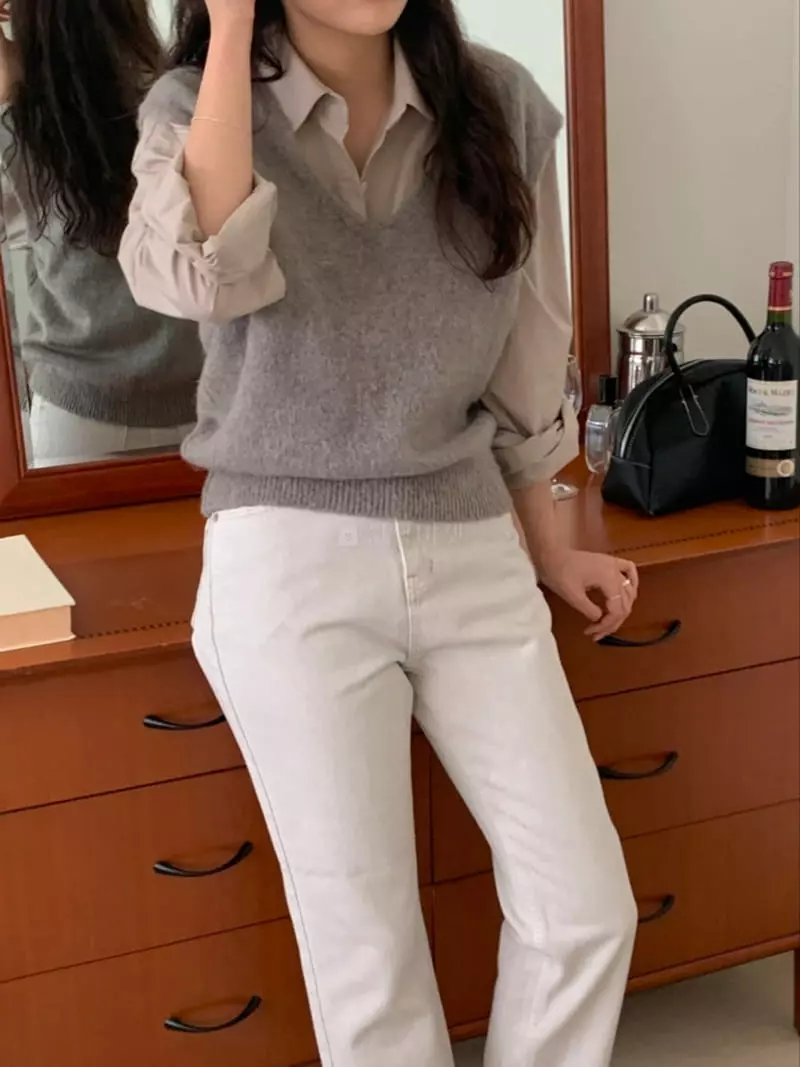 Renouveau - Korean Women Fashion - #momslook - Brush Vest - 5
