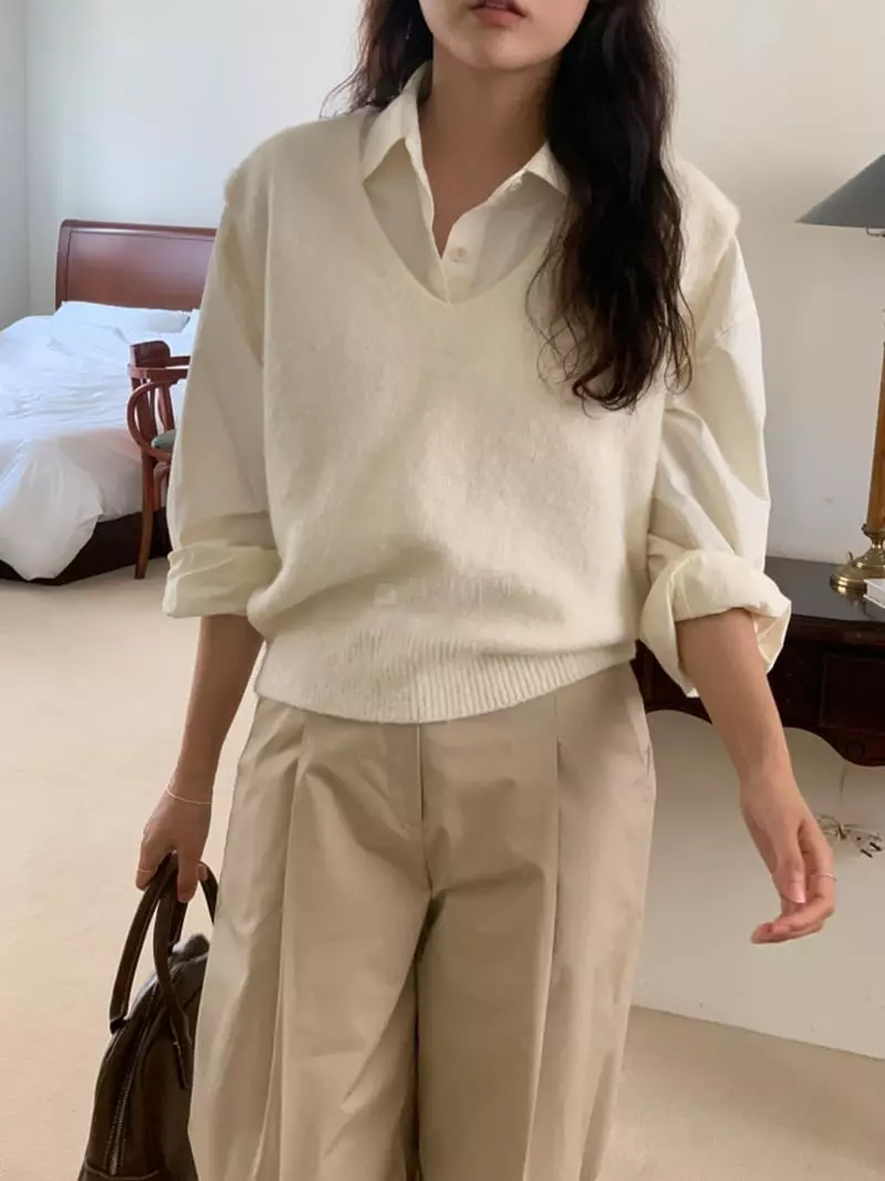 Renouveau - Korean Women Fashion - #momslook - Brush Vest - 7