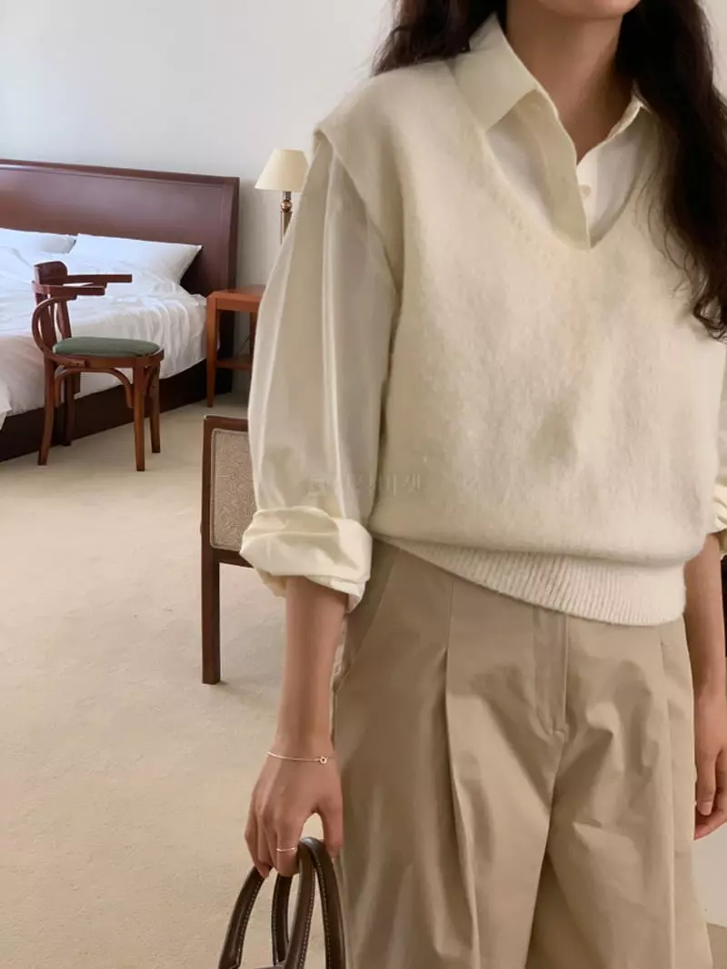Renouveau - Korean Women Fashion - #momslook - Brush Vest - 9